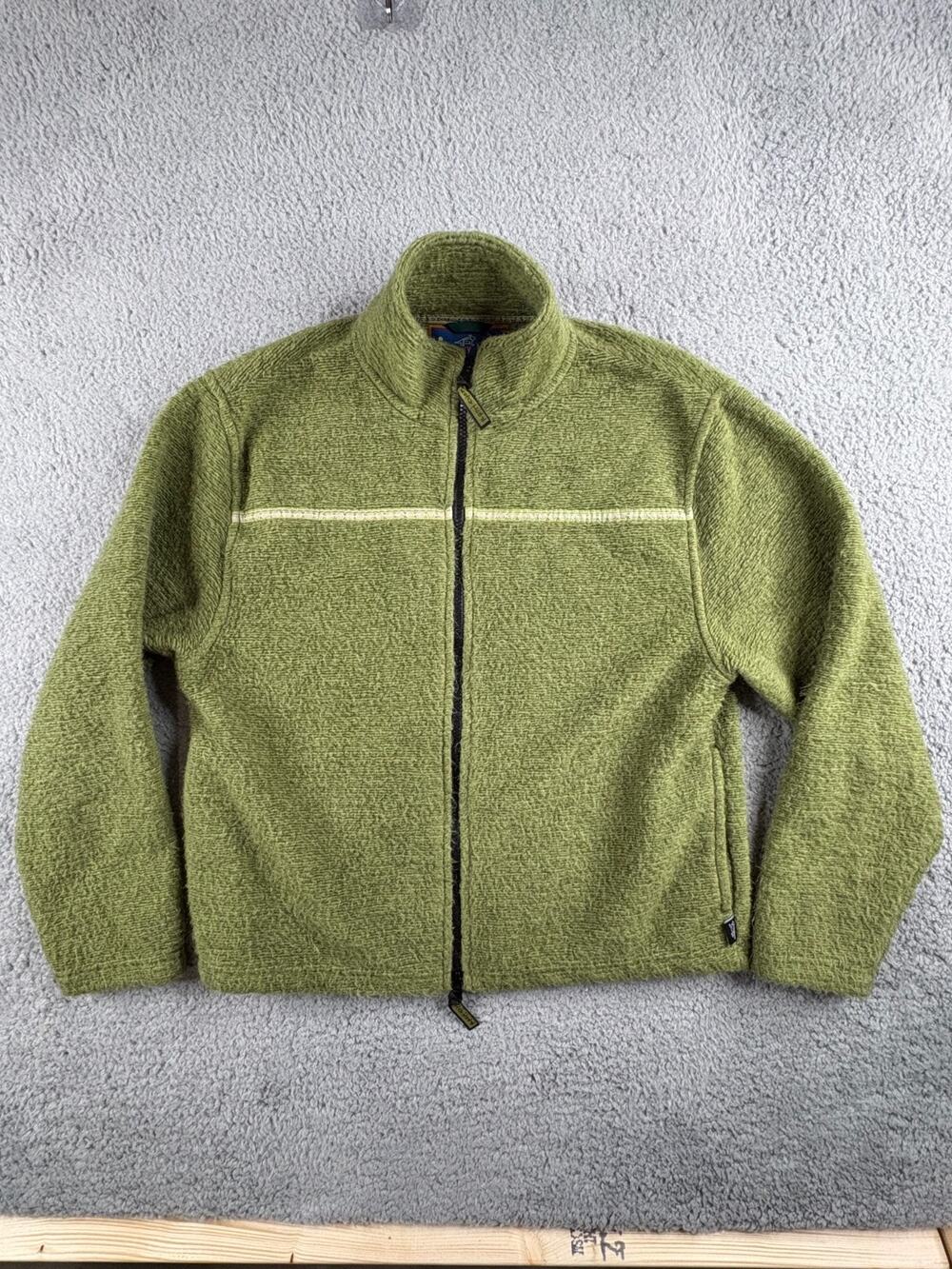 Horny Toad Over & Out Full Zip Jacket Men's Medium Green Long Sleeves Vintage